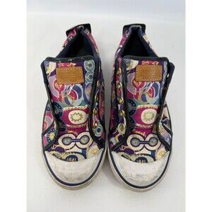 Y2K Coach Barrett Poppy Collection Sneaker No Laces Size 8B.